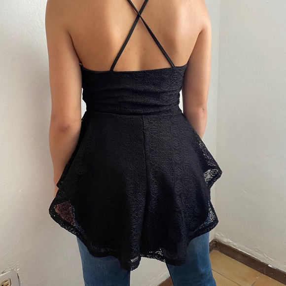 Lace Black Halter Top - Picture 6 of 8